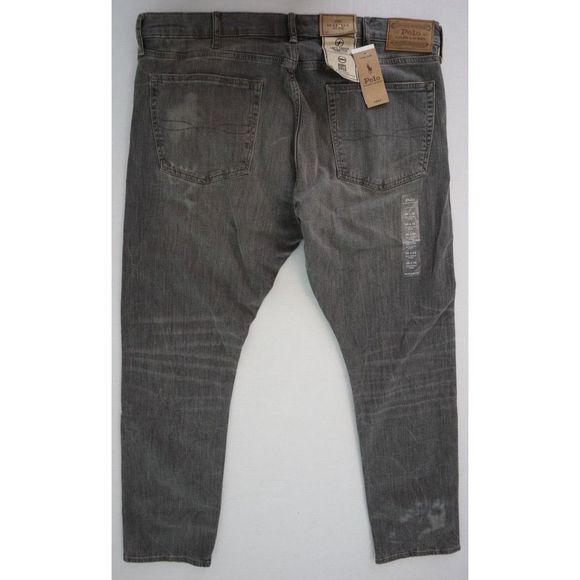 Polo Ralph Lauren Men Sz 38x32 Gray The Sullivan Slim Rope Dyed Jeans $198+ - Picture 2 of 11